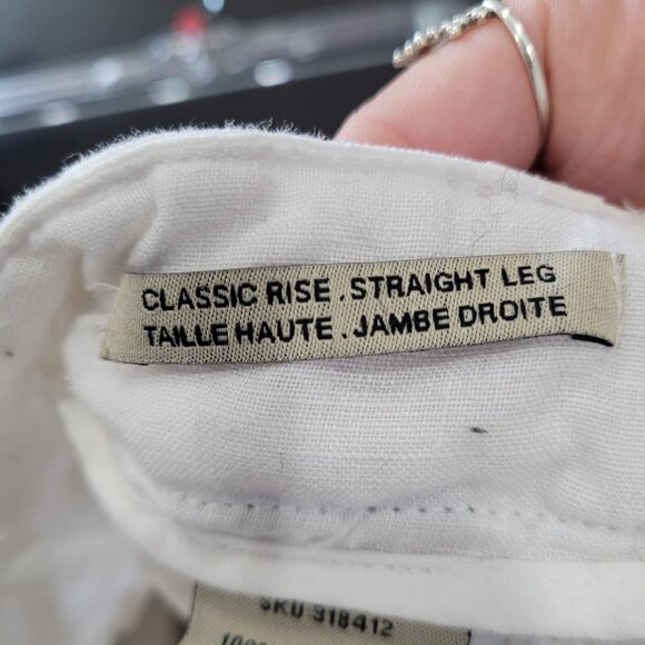 Le Chateau Vintage Women's White Linen Cargo Shorts - Picture 7 of 8